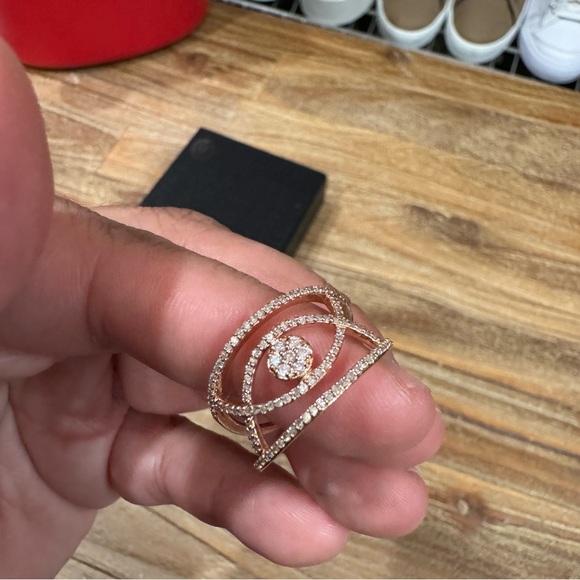 Ross-Simons 14kt Rose Gold Twisted Ring Ross-Simons 4.00 Carat Garnet and .31 ct. t.w. Red Diamond Ring in